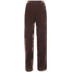 BIANCO LEVRIN Women's Velvet Wide-Leg Pants Women BROWN